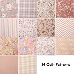 Layer Cake Fabric 42 Pcs 10″ x 10″ Pre-Cuts Vintage Light Brown for Quilting