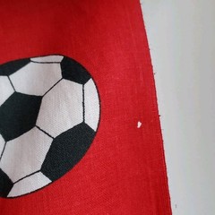Fabric Soccer Ball Kid Sports Summer Craft Dark Red Cotton Blend Sewing Material