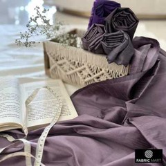 Cream & Purple Faux Silk Fabric by the Yard, 44 inch width Cream Silk Fabric