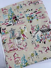 Waverly Ooh La La Decorator Fabric 100% Cotton Fabric 32×54” Paris Scenes