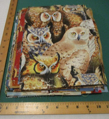 Cotton Fabric Huge Scrap Lot 48 Pieces Nature Animals I Spy Quilt Crafts
