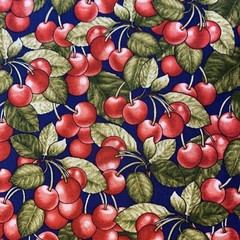 Cottage Charm Cherry Cherries Avlyn Cotton Fabric 1/2 Yard (18 By 44”) New