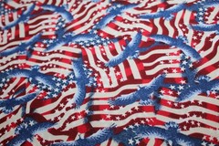 American FLAG Patriotic Fabric Fat Quarter FQ Merica [100% COTTON] America USA