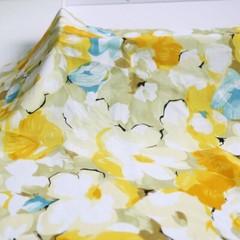 1Yard*140cm Yellow Flower Rayon Fabric Soft Viscose Material For Dress Shirt