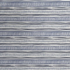 Titley & Marr Dash Stripe Blue Print Designer Fabric 14″W x 65″H Remnant, New