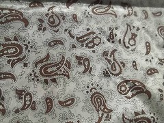 Tan Fabric Brown Design Print Material 1.8 Yards MT109