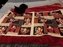 **SALE**Christmas Fabric For Lg. Throw Pillow Quilt Crafts Whimsical Santa
