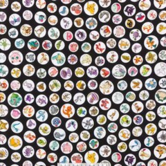 Pokémon™ Character Circles Cotton Fabric (1 Yard)