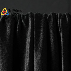 Ice Fabrics Stretch Velvet Fabric by The Yard – 60″ Wide Soft 1 Yard, Black