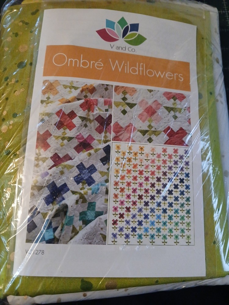 Ombre Wildflowers by V and Co Quilt Kit and Pattern