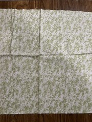 Cotton Fabric – 18″ X 42″- Green Marble/Sponge/Tie-Dye Effect