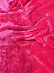 Samantha HOT PINK Polyester Stretch Crushed Velvet Fabric by the Yard for Bows,