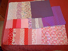 Cotton Fabric Squares, 25pcs- 10×10 inches Multi-color, Pink and PurpleSs