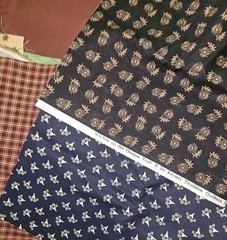 Lot Of Fall Colors Mix Of Fabric Prints & Sizes, Squares, Strips & Yards Read