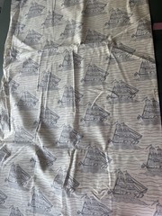 8 Yards Marcus Bros Fabric Boats Sailboats Blue On Cream Nautical