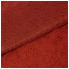 Swirl Rosebud Plush Fur Fabric Soft Cuddle Rose Blossom Polyester by Yard Sewing