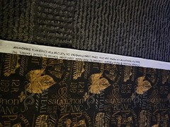 David Textiles Chateau Nouveau Wine Fabiano Gold Black cotton fabric 43 X 28