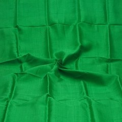Vintage Green 100% Pure Silk Handloom Sari Remnant 5YD Craft Fabric Silk Scrap