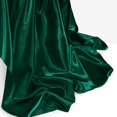 Emerald Green Satin Fabric by the Yard, 3 Yards X 58 Inch Charmeuse Satin Fabric