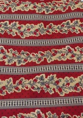 Vintage Red Berries with black Stripe Floral Cotton Fabric by The Yard