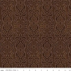 John Wayne American West Boot Stitching Marsala Cotton Fabric