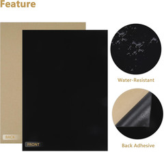 12PCS Black Self Adhesive Felt Sheets, Soft Velvet Sticky Back Felt for Jewelry