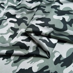 1 yard X 1.48meter Soft Crepe Satin Material Charmeuse Fabric Camouflage Pattern