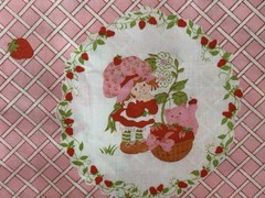 VINTAGE 1980s Strawberry Shortcake on Pink – BTHY: 18” x 44”