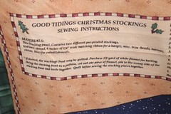 T2/3 70″L x 44″W MM Fab Good Tidings Christmas Stocking Fabric Panel x2 whole/pc