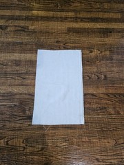 Off-White Fabric Remnant, 24 By 15 Inches