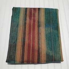 Vintage Adobe Upholstery Fabric 10 Yd Heavy Textured Southwestern Stripe Rustic