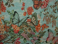 Curtain Upholstery Tapestry Fabric “Butterflies In The Sky” Cushion Chair Pads