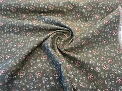 Gayle Moss Green Scattered Rose Tapestry Regal Upholstery Fabric By The Yard