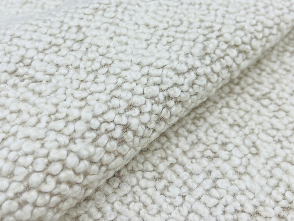 Kravet Couture Wool Linen Boucle Upholstery Fabric- Babbit / Ecru 7.6 yd 34956.1
