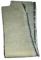 Upholstery Fabric Swatch Ecru w/ Light Tan 18.25″ X 4″ #17 T Quilting Cutouts