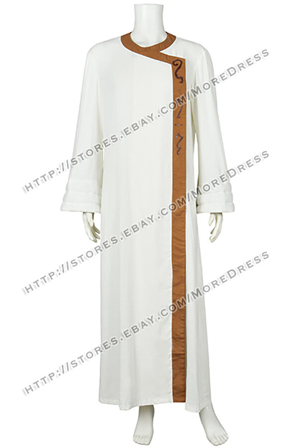 Sybok Cosplay Costume For Star Trek V The Final Frontier Robe Linen White