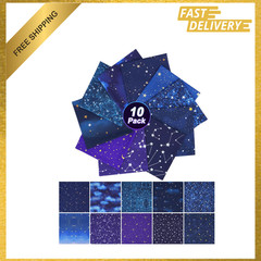Cotton Fat Quarter Fabric Bundles 10×10 Star Pattern Quilting Sewing Projects
