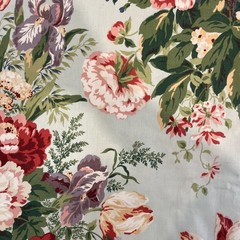 Vtg Cottagecore Cotton Chintz Deborah Danser Fabriyaz Floral Decor Fabric MINT