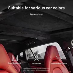 Versatile Black Suede Headliner Material 56″L × 60″W – Perfect for Cars & RVs
