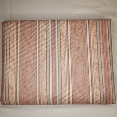 10 Yards Decorative Fabric Striped Polished Cotton Tan Blue Mauve 55 x 362
