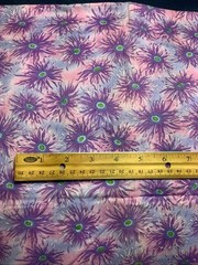 Jo Ann’s Cotton Fabric – 33” X 42” Spider Mums Purple Blue Mauve Green