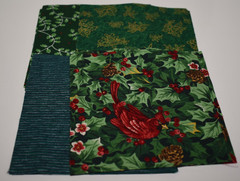 286 – Fabric Squares 5″ & 2.5″ charm lot rotary cut Christmas poinsettia angels