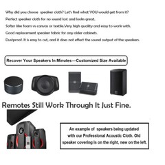 Speaker Grill Protection Cloth Replacement Scratch Resistance Stereo Fabric Lot