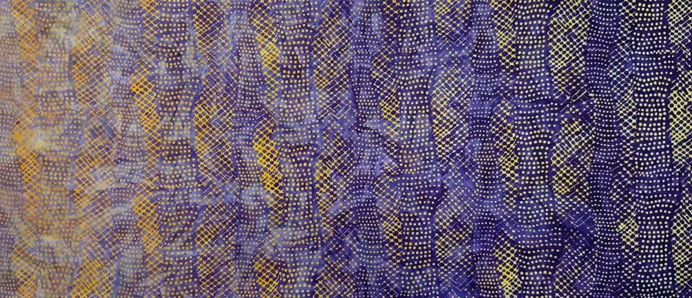 1 Yard Cut of Lunn Fabric Texture Stripe Ombre Batik 100% Cotton 3549 Grape