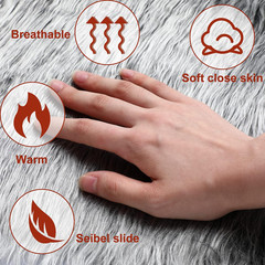 6 Pcs Faux Fur Fabric 10 X 10 Inch Fluffy Faux Fur Fabric Patches for Cosplay Ev