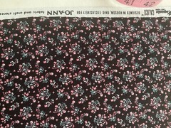 Fabric Cotton Tiny Flower Fabric Black 42”x 39”By Jo Ann 107