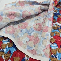JoAnn Teddy Bear Nautical Fabric 2 Yards 15 Inches x 40″ Wide Cotton Flannel