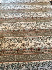 Jacobean Tree Cheetah Tapestry Chenille Upholstery Fabric Heavy 2 yards Safari