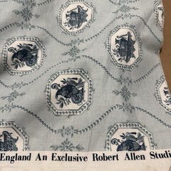 ROBERT ALLEN DESIGN STUDIO Blue Urn Anafi Upholstery Drapery Fabric 204”x56” Eng