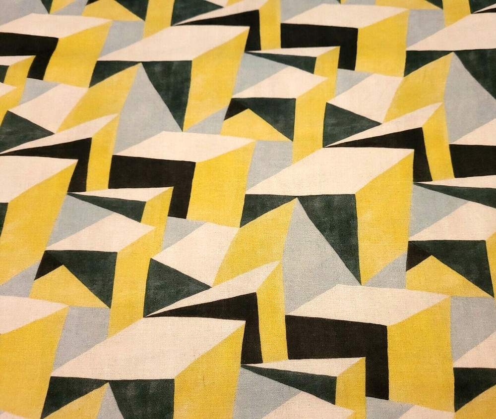 Geometrix BTY P&B Textiles Beige Gray Teal Citrine Blocks